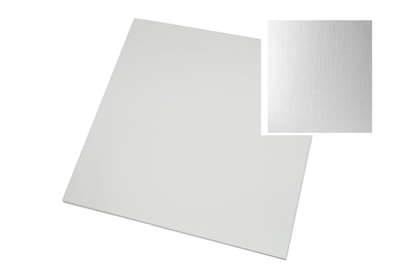 Craft UK 2355. 12 x 12 White Linen 300 GSM Card – 20 Sheets