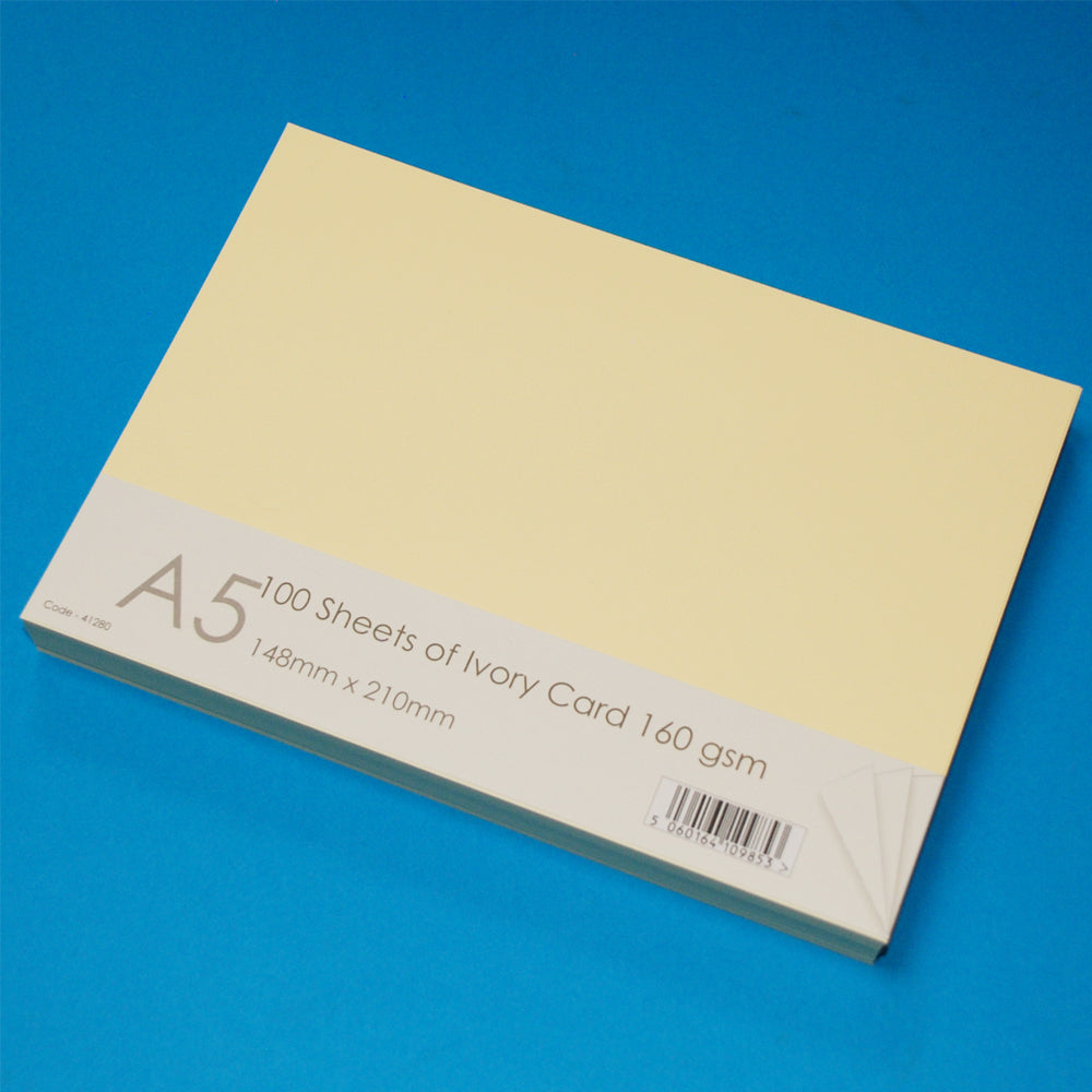 Line 41280. A5 Ivory Card. pack of 100